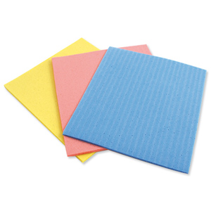 Sponge Cloths Cellulose Assorted [Pack 18]