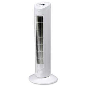 Tower Fan Oscillating 3-Speed 120-Minute Timer H740mm White Ref ES166 Ident: 482F