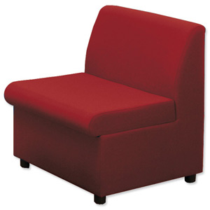 Trexus Modular Reception Chair Fully Upholstered Seat W590xD500xH420mm Burgundy Ident: 413A