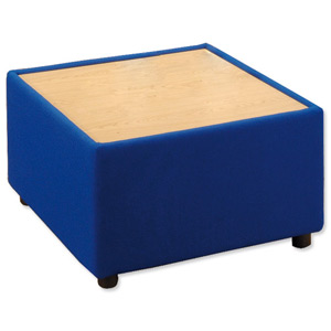 Trexus Modular Reception Table with Upholstered Sides W620xD620xH370mm Blue Ident: 413A
