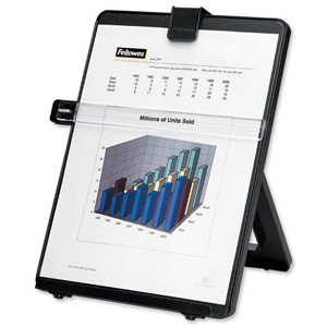 Fellowes Workstation Copyholder Easel Capacity 10mm with Line Guide A4 Black Ref 21106 Ident: 749C