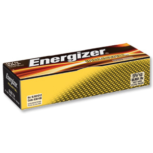 Energizer Industrial Battery Long Life 6LR61 9V Ref 636109 [Pack 12] Ident: 648E