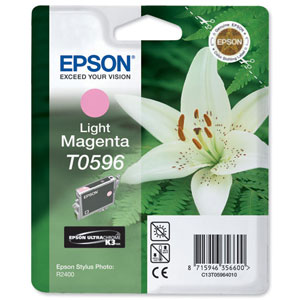Epson T0596 Inkjet Cartridge Lilly Light Magenta Ref C13T05964010 Ident: 804A