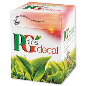 PG Tips DCaf Tea Bags Decaffeinated Ref A04101 [Box of 80] Ident: 608B