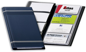 Durable Visifix Business Card Album Fixed Welded Pockets Capacity 96 Dark Blue Ref 8581-07 Ident: 338A