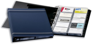 Durable Visifix Business Card Album 4 Ring A-Z Index Capacity 400 A4 Dark Blue Ref 2388-07 Ident: 338A