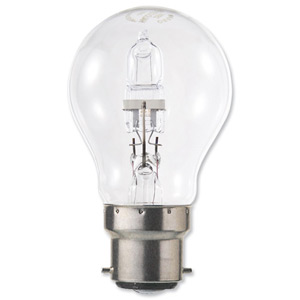 Light Bulb Energy Saving GLS Halogen Bayonet Fitting 42W Clear