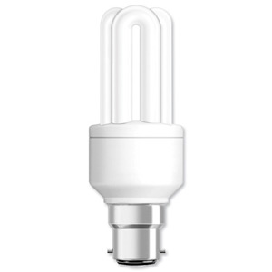 Light Bulb Energy Saving Compact Fluorescent Bayonet Fitting 8W