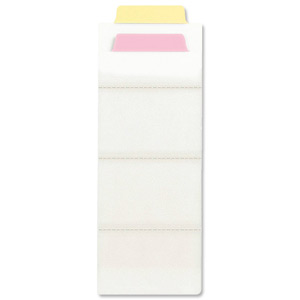 Avery NoteTab Perforated Repositionable Write-on Tabs 76x190mm Pastel Red Yellow Ref 8360 [Pack 6]