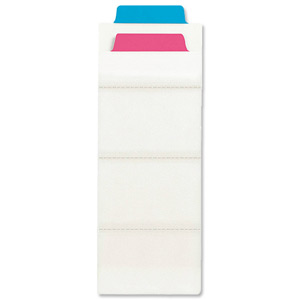 Avery NoteTab Perforated Repositionable Write-on Tabs 76x190mm Neon Blue Red Ref 8361 [Pack 6]