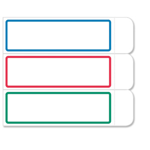 Avery Label Pad Removable 89x25mm Blue Red Green Border Ref 8312 [120 Labels]