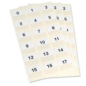3L Index Tabs Permanent Preprinted 0-31 25mm White Ref 10518 [Pack 72]