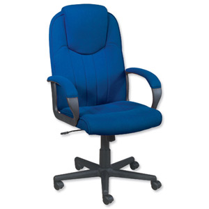 Trexus Intro Managers Armchair High Back 690mm Seat W520xD470xH440-540mm Blue Ident: 397B