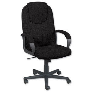 Trexus Intro Managers Armchair High Back 690mm Seat W520xD470xH440-540mm Charcoal Ident: 397B