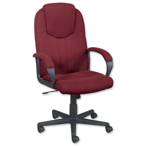 Trexus Intro Managers Armchair High Back 690mm Seat W520xD470xH440-540mm Burgundy Ident: 397B