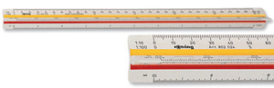 Rotring Triangular Reduction Scale School Plastic Fluted DIN in CM and MM Ref S0220561 Ident: 109B