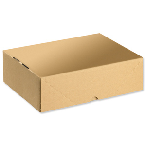 Self Locking Box Carton and Lid A4 W305xD215xH100mm [Pack 10]