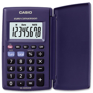 Casio Calculator Battery Large LCD Multiple Function W62.5xD104xH10mm Ref HL82OVER Ident: 661G