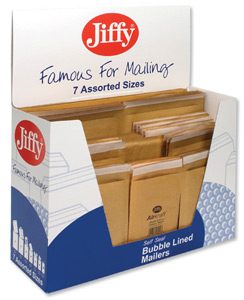 Jiffy Airkraft Bag Selection Box 5xNo00 10xNo0 10xNo1 5xNo2 10xNo4 5xNo5 5xNo7 Gold Ref 50-6 [Pack 50] Ident: 145E