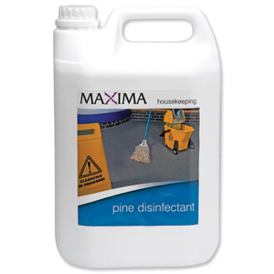 Maxima Pine Disinfectant for Floors Wall Bins and Drains 5 Litres Ref KSEMAXPD [Pack 2]