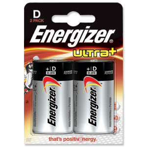 Energizer UltraPlus Battery Alkaline LR20 1.5V D Ref 624682 [Pack 2] Ident: 648C