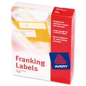 Avery Auto Franking Labels 1 per Sheet 140x38mm White Ref FL04 [1000 Labels] Ident: 134C