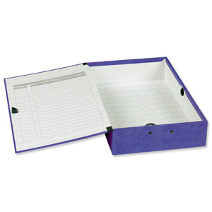 Concord Contrast Box File Laminated Paper-lock 75mm Spine Foolscap Purple Ref 13484 [Pack 5] Ident: 232C