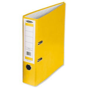 Concord Classic Lever Arch File Printed Lining Capacity 70mm A4 Yellow Ref C214043 [Pack 10] Ident: 224B