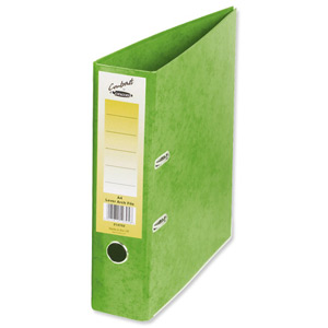 Concord Contrast Lever Arch File Laminated Capacity 65mm A4 Lime Ref 214702 [Pack 10]