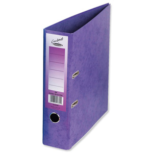 Concord Contrast Lever Arch File Laminated Capacity 65mm A4 Purple Ref 214705 [Pack 10]