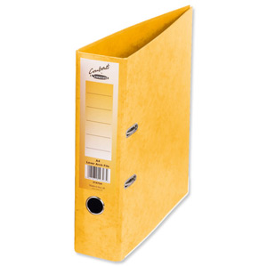 Concord Contrast Lever Arch File Laminated Capacity 65mm A4 Sunflower Ref 214704 [Pack 10]