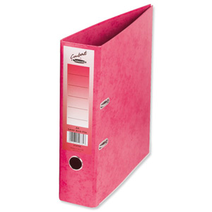 Concord Contrast Lever Arch File Laminated Capacity 65mm A4 Raspberry Ref 214708 [Pack 10]