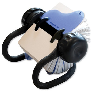 Rotadex Compact Index Card Holder 24-Part Index for 250 50x87.5mm Cards Frame Black Ref RM250R32BK