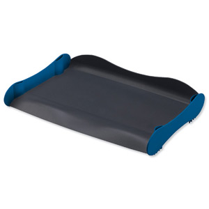 Avery Infinity Entry Tray Wave-design Back-tilted Base Wide Blue and Grey Ref INF2BG Ident: 326A