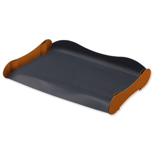 Avery Infinity Entry Tray Wave-design Back-tilted Base Wide Orange and Grey Ref INF2OG