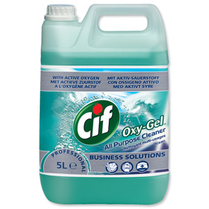 Cif Professional Oxygel All Purpose Cleaner Professional Active Oxygen Ocean 5 Litre Ref 7510015