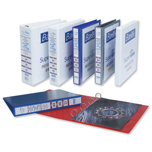 Bantex Superview Presentation Ring Binder Polypropylene 4 Ring 60mm A4 Red Ref 120719 [Pack 10]