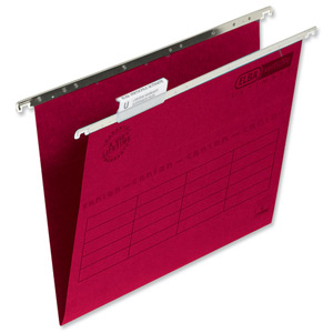 Elba Verticfile Ultimate Suspension File Manilla 240gsm Foolscap Red Ref 100331118 [Pack 50] Ident: 208A