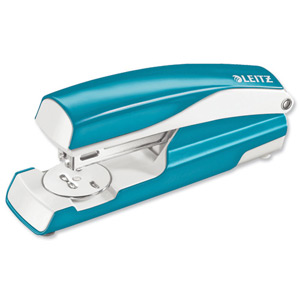 Leitz 5502 Stapler Half Strip Throat 60mm for 26/6 24/6 Capacity 30 Sheets Metallic Blue Ref 55022036