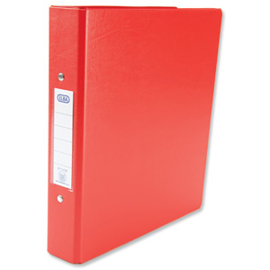 Elba Ring Binders Heavyweight PVC 2 O-Ring Size 25mm A5 Red Ref 100082444 [Pack 10] Ident: 216A