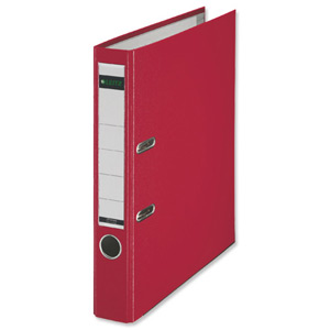 Leitz Mini Lever Arch File Plastic 52mm Spine A4 Red Ref 10151025 [Pack 10] Ident: 228C