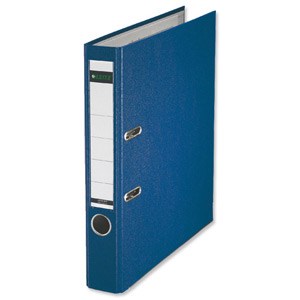 Leitz Mini Lever Arch File Plastic 52mm Spine A4 Blue Ref 10151035 [Pack 10] Ident: 228C