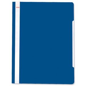 Leitz Standard Data Files Semi-rigid PVC Clear Front 20mm Title Strip A4 Blue Ref 4191-00-35 [Pack 25] Ident: 202A