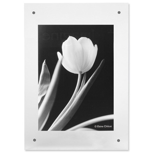 Acrylic Wall Picture Frame Magnet Closure with Fixings A4 Clear Ident: 495D