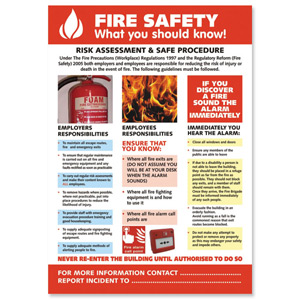 Stewart Superior Fire Safety Laminated Guidance Poster W420xH595mm Ref HS105 Ident: 551A