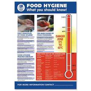 Stewart Superior Food Hygiene Laminated Guidance Poster W420xH595mm Ref HS107 Ident: 551A