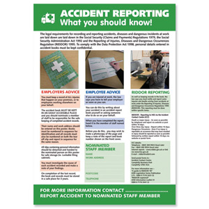 Stewart Superior Accident Reporting Laminated Support Poster W420xH595mm Ref HS108 Ident: 551A
