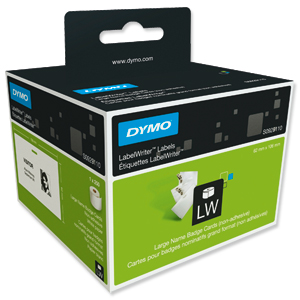 Dymo 4XL Labels Large Name Badge Label 51x107mm [for Labelwriter 4XL] Ref S0929110 [250 Labels] Ident: 721F