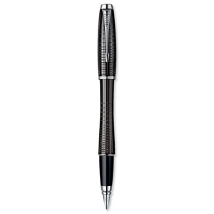 Parker Premium Urban Fountain Pen Stainless Steel Nib Ebony Lacquer and Chrome Trim Ref S0911470 Ident: 88B