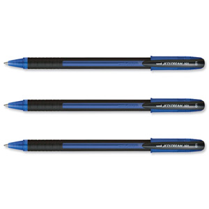 Uni Jetstream SX-101 Ballpoint Pen Super Ink Quick Drying 1.0mm Tip Blue Ref 9008051 [Pack 12]